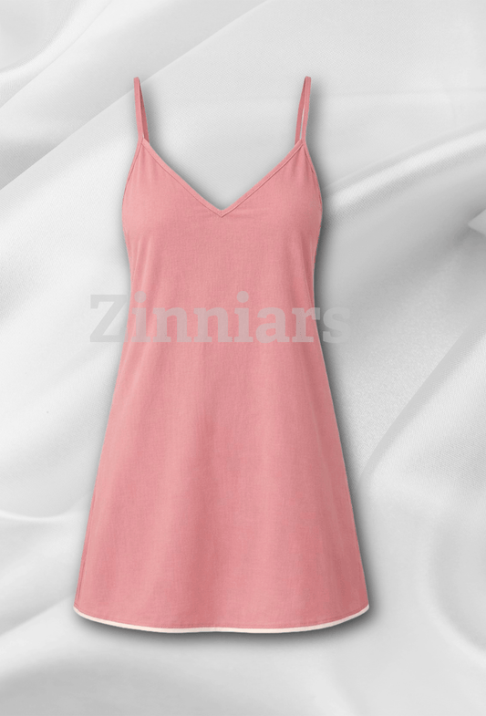 Hazel | Desert Rose Cotton Y-Back Slip & Sundress for Women