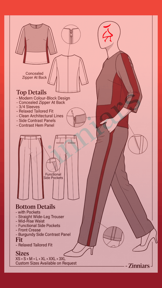 Susan España Blended Cotton Viscose 3/4 Sleeve Suit Set