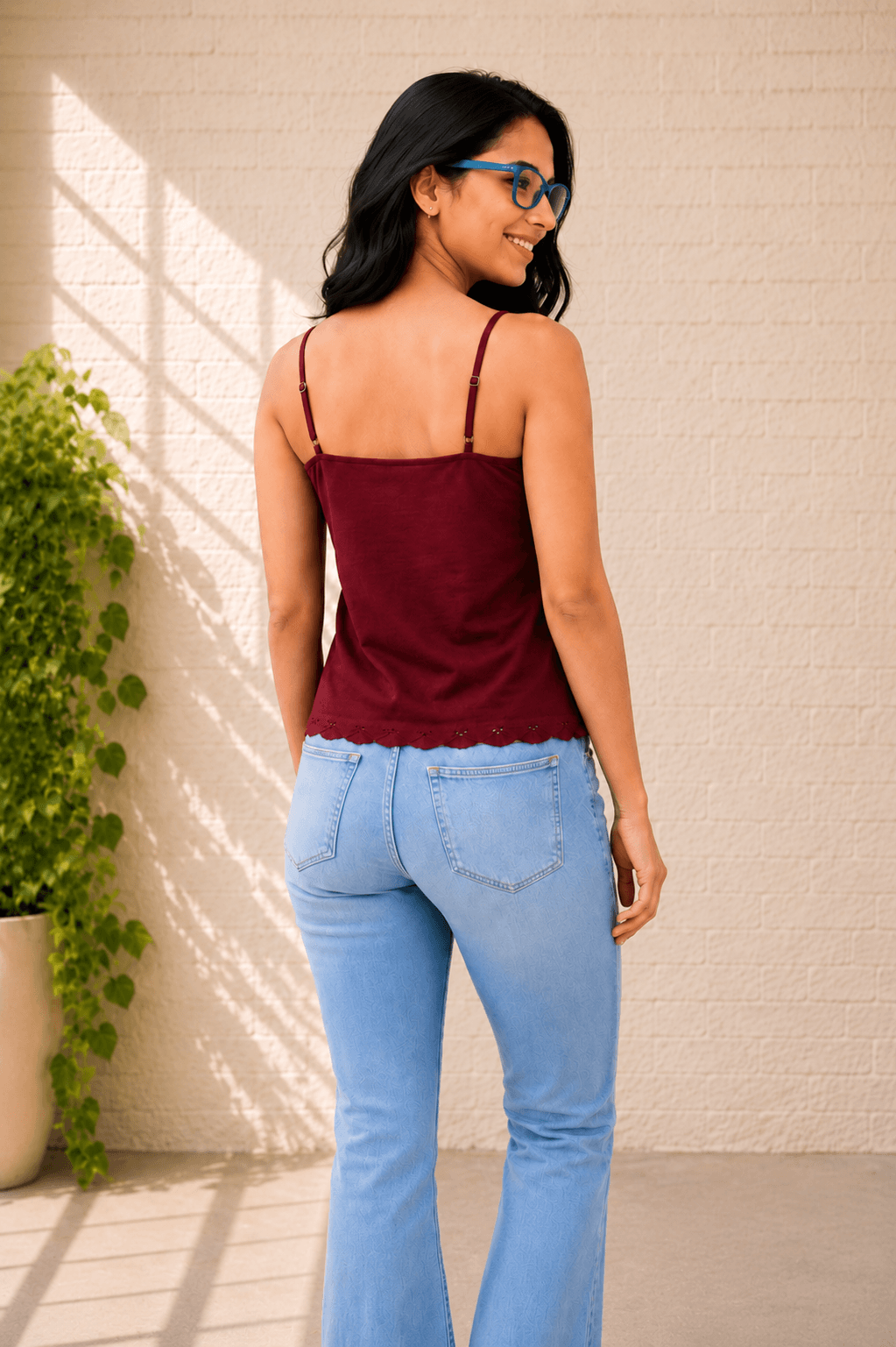 Anaira Cotton Cambric Schiffli Camisole