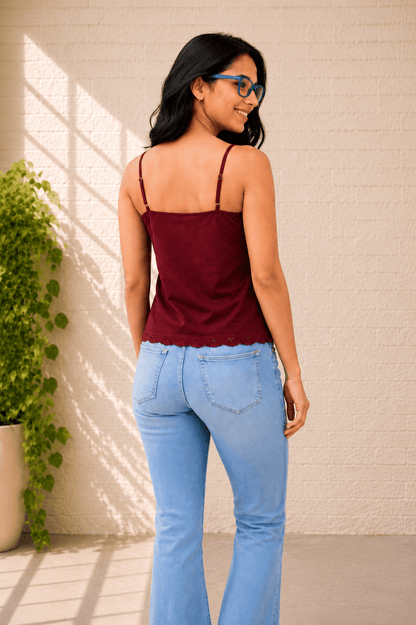 Anaira Cotton Cambric Schiffli Camisole