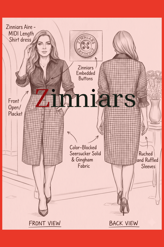 Aire Midi Shirt Dress – Maroon Gingham Cotton