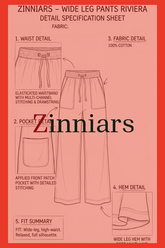 Riviera Curve wide leg PJ Pants in Cotton Linen For her