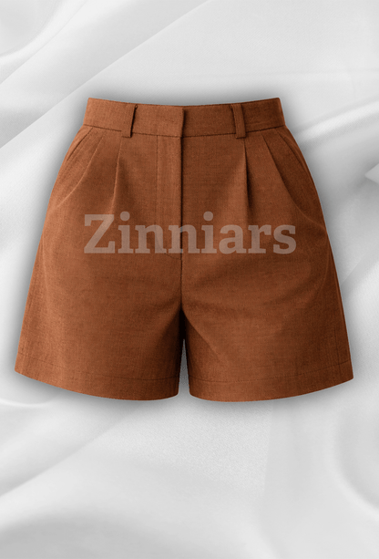 Ria | Cotton-Lycra Tailored Shorts for Women