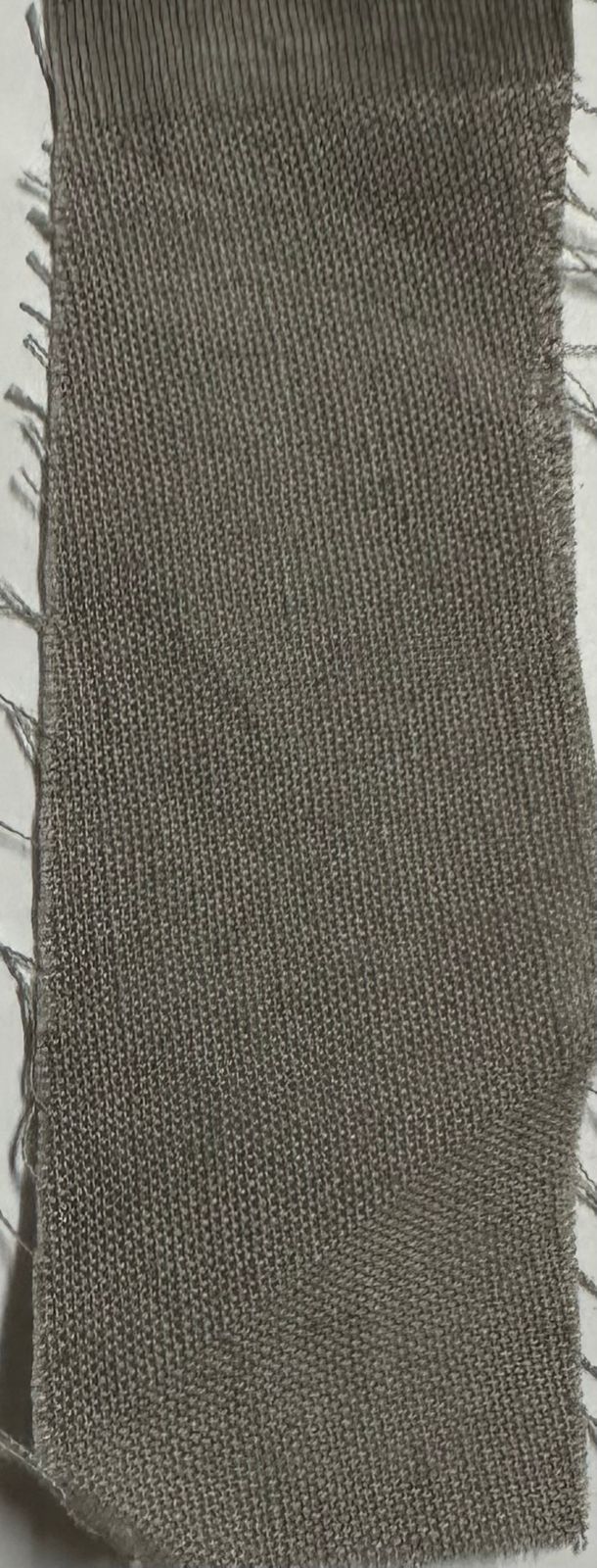 Naira Cotton Linen A-Line Midi Dress in Earthy Grey with Hand Embroidered Motifs