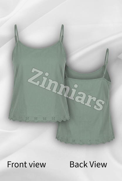 Anaira Cotton Cambric Schiffli Camisole