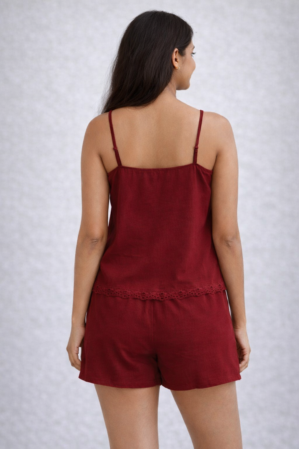 Jenny | Lace-Trim Cami & Shorts Co-ord Set For Women
