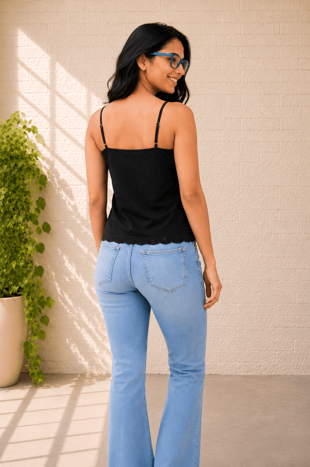 Anaira Cotton Cambric Schiffli Camisole
