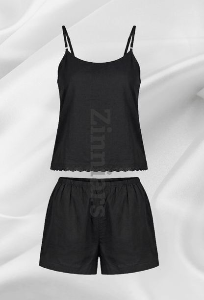 Aishwarya  Lace-Trim Cami & Shorts Co-ord Set for Women
