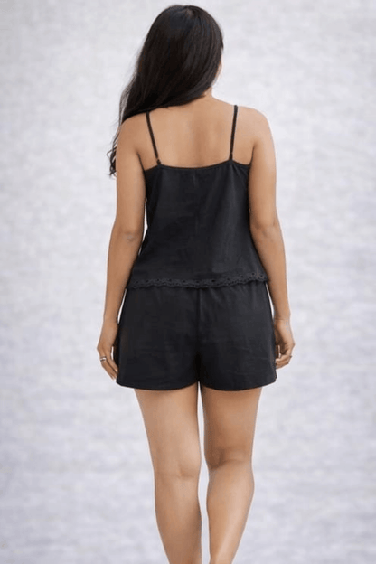 Aishwarya  Lace-Trim Cami & Shorts Co-ord Set for Women