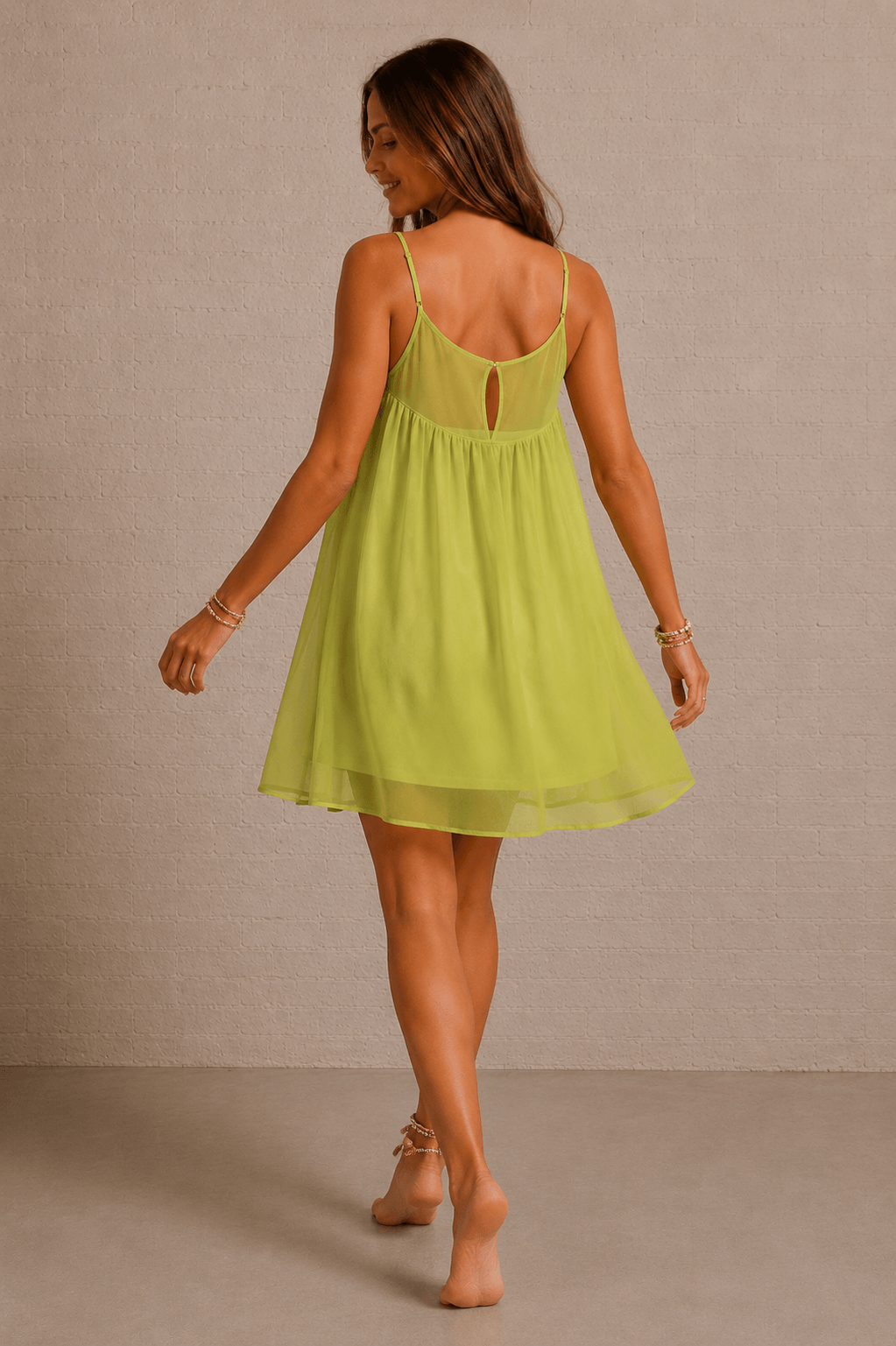 Jasmin Sheer Layer Resort Dress for Women