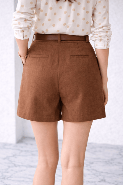 Ria | Cotton-Lycra Tailored Shorts for Women