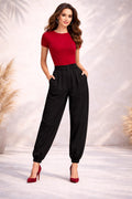 Mintr | Midnight Black Utility Balloon Cargos for Women