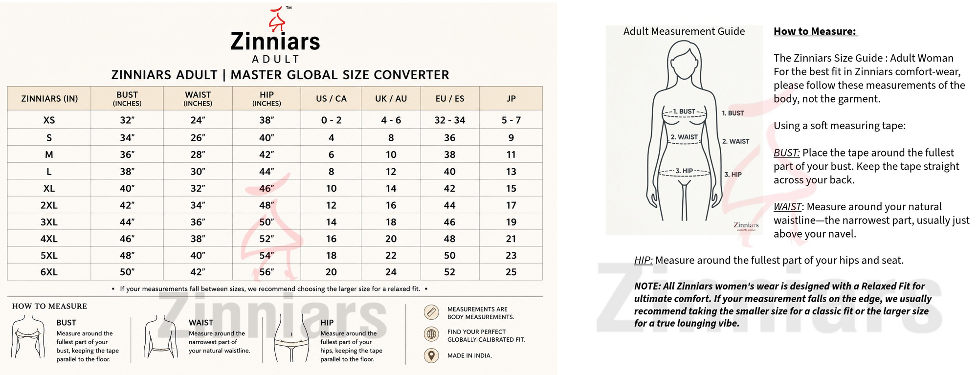Adult Size Guide