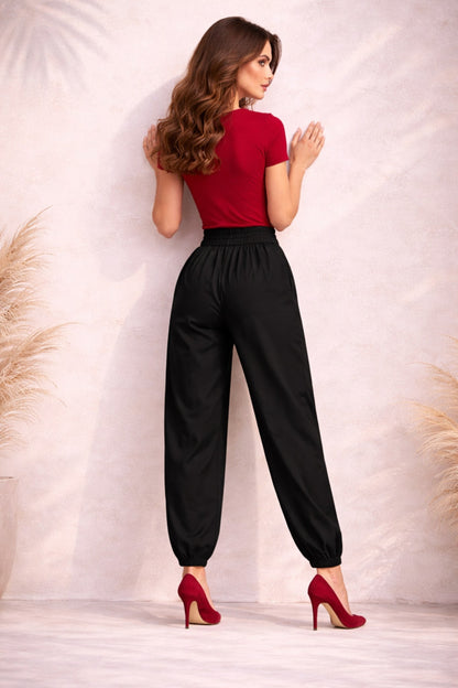 Mintr | Midnight Black Utility Balloon Cargos for Women