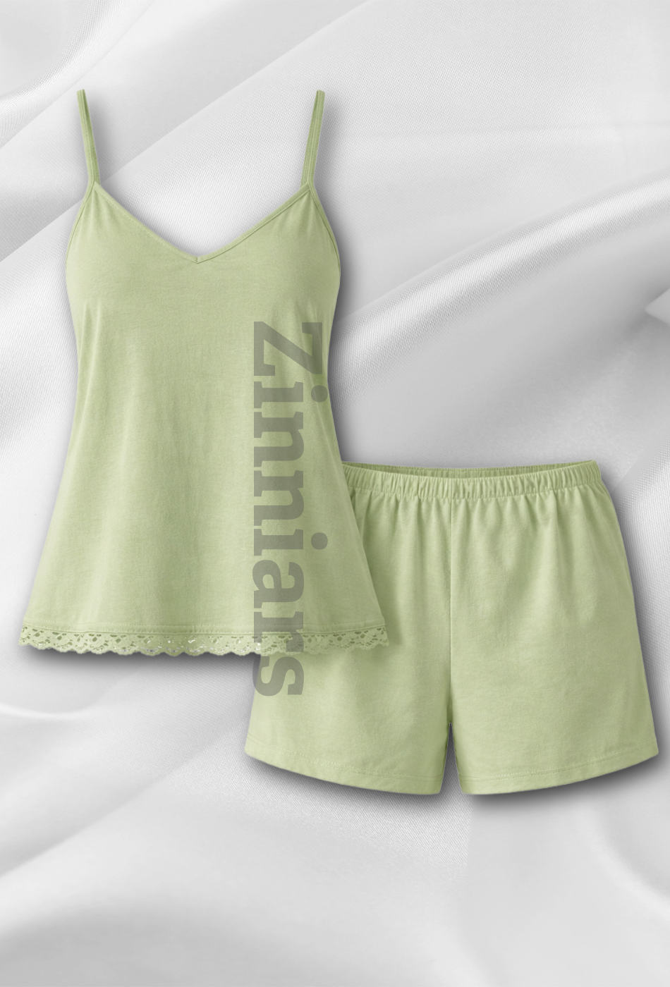 Jenny | Lace-Trim Cami & Shorts Co-ord Set For Women