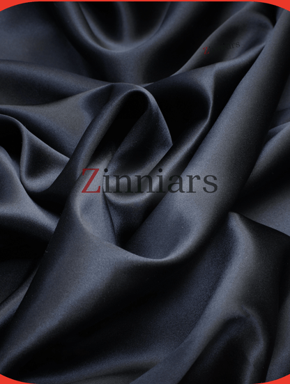 Sona Black Mustard Embroidered Cape Crop Top & Ruffle Palazzo 3 Pc Set | Zinniars