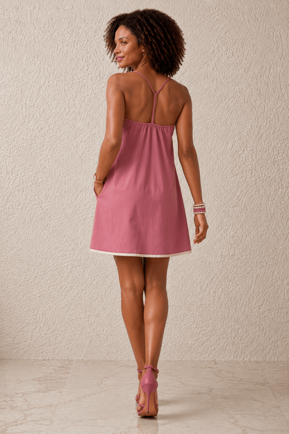 Hazel | Desert Rose Cotton Y-Back Slip & Sundress for Women