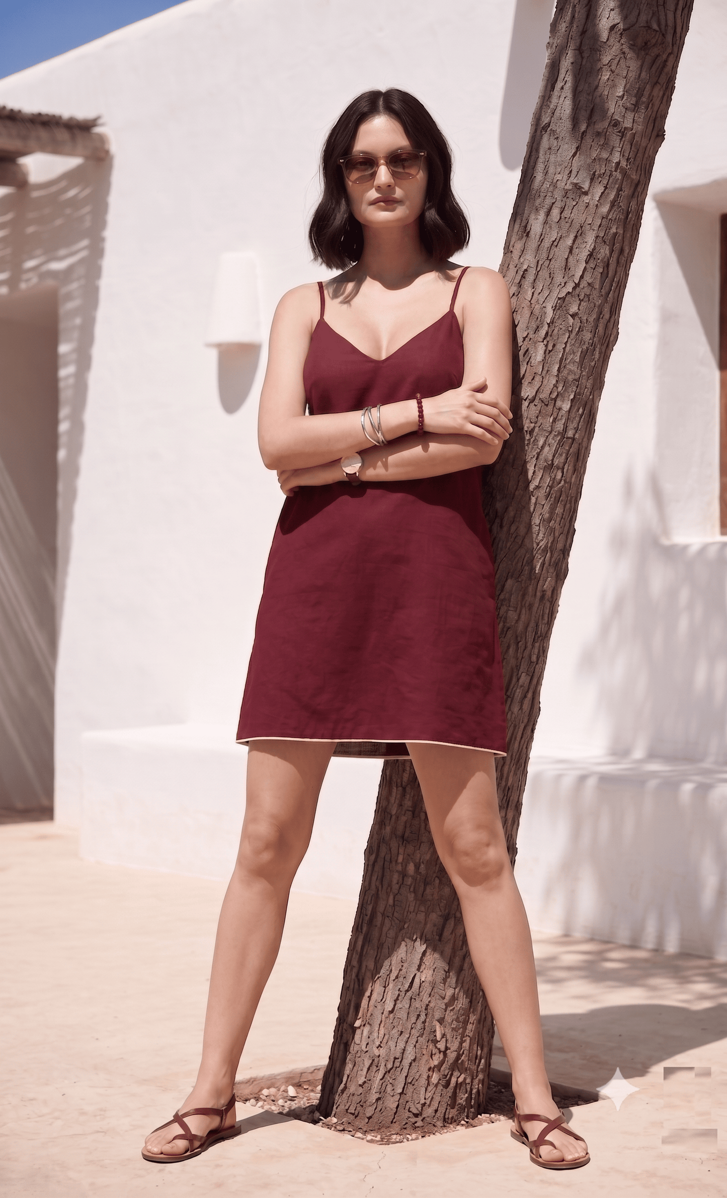 Senorita Cotton Y-Back Slip & Sundress for Women