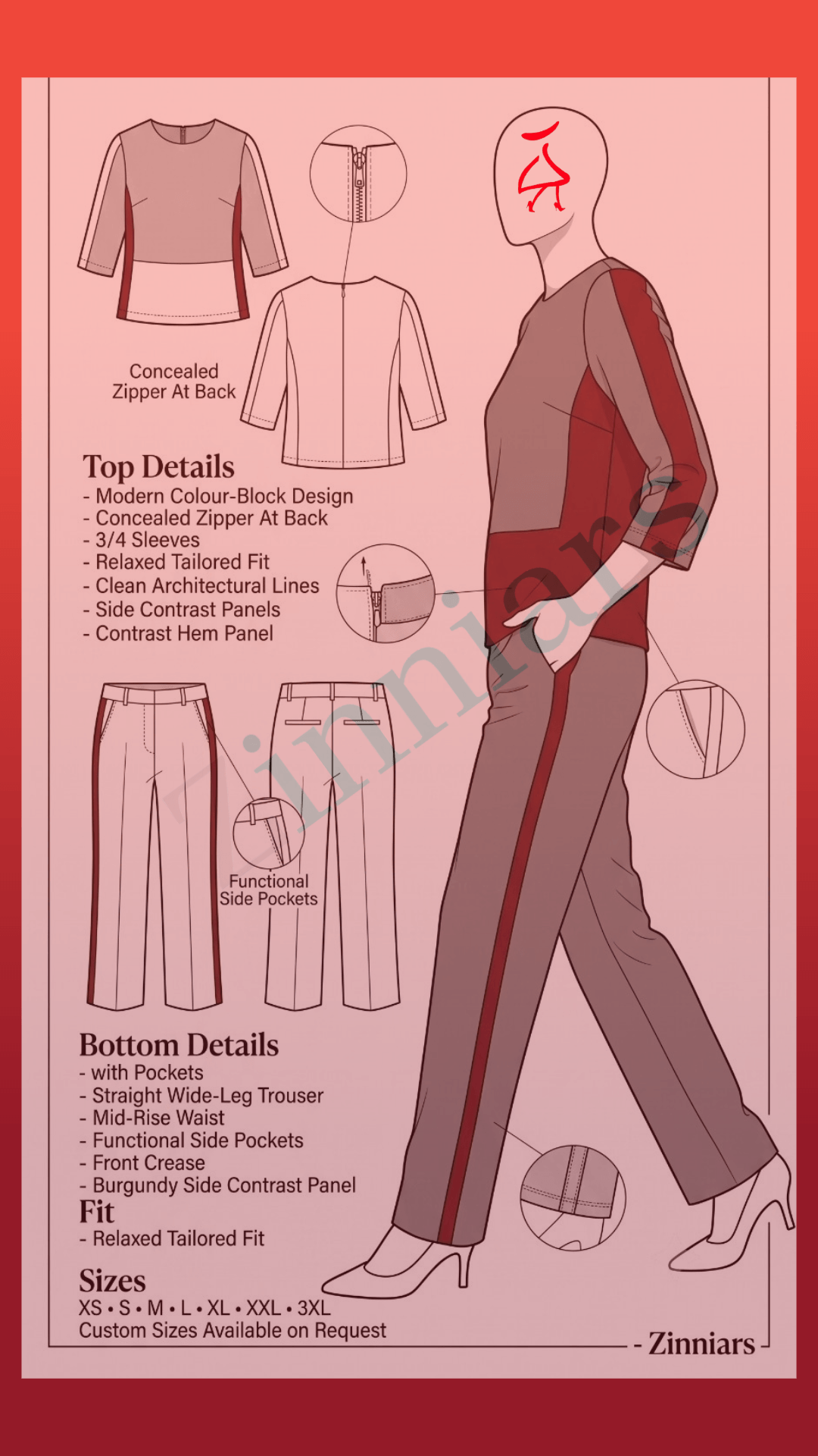 Susan España Blended Cotton Viscose 3/4 Sleeve Suit Set