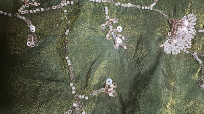 Zinniars Rave’ Hand-Beaded Olive Bustier & Viscose Palazzo Set