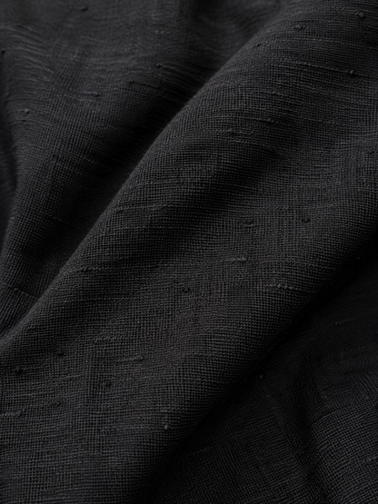 Reet Black Cotton  Wide-Leg Palazzo with contrast detailing