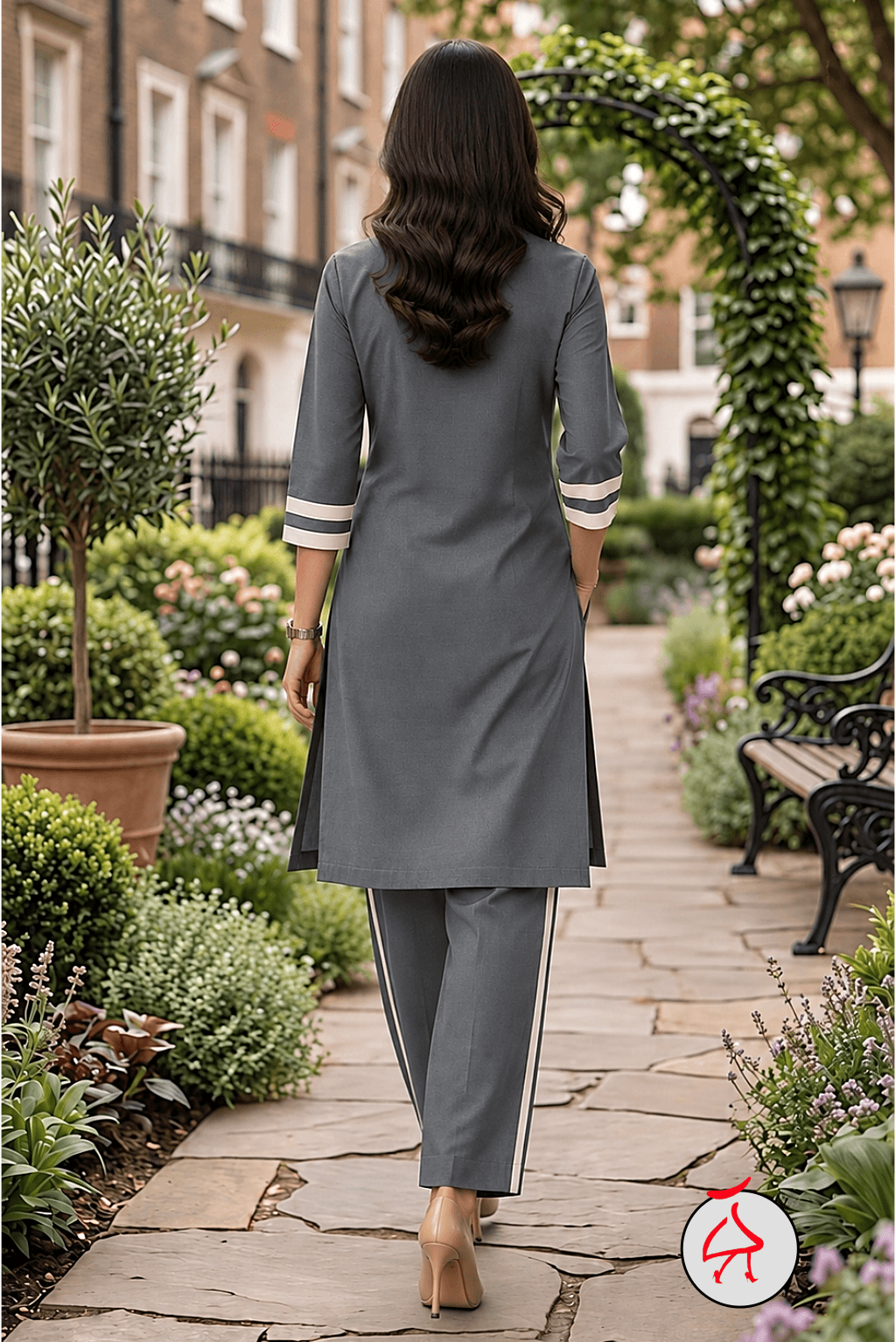 Anitaa Sporty Co-ordset For Women-Indo World blushgrey