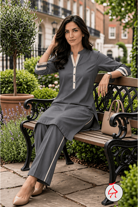 Anitaa Sporty Co-ordset For Women-Indo World blushgrey