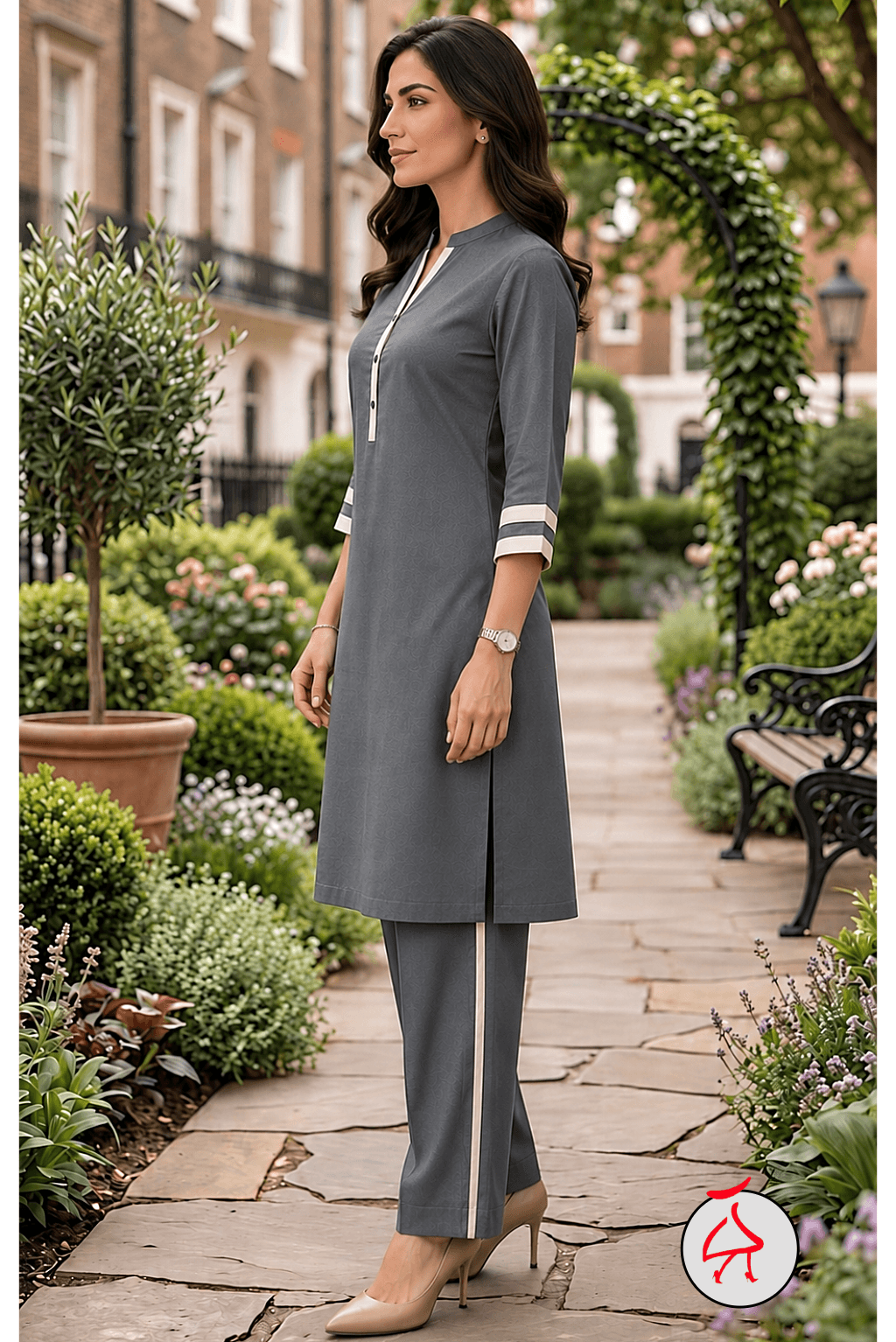 Anitaa Sporty Co-ordset For Women-Indo World blushgrey