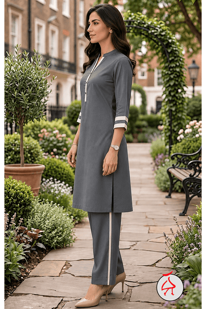 Anitaa Sporty Co-ordset For Women-Indo World blushgrey
