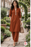 Anitaa Sporty Co-ordset For Women-Indo World Rust