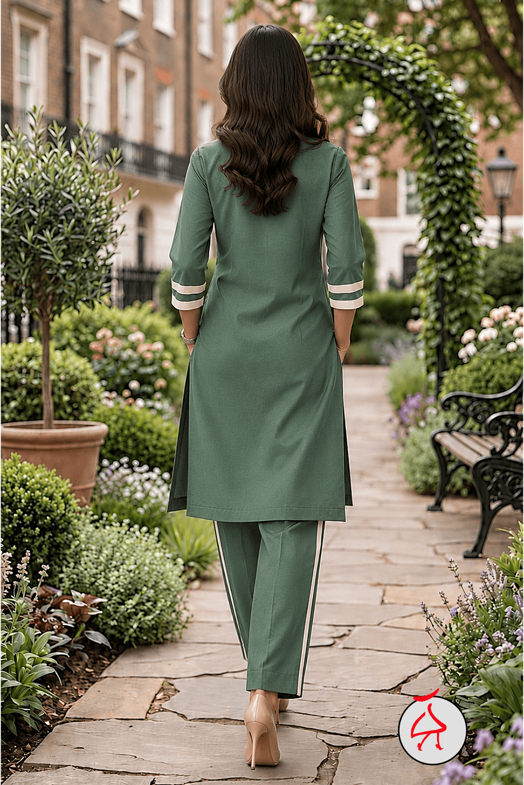 Anitaa Sporty Co-ord Indo World Sage Green