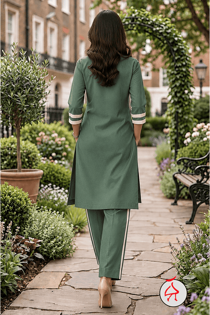 Anitaa Sporty Co-ord Indo World Sage Green