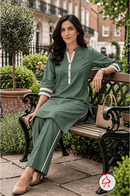 Anitaa Sporty Co-ord Indo World Sage Green