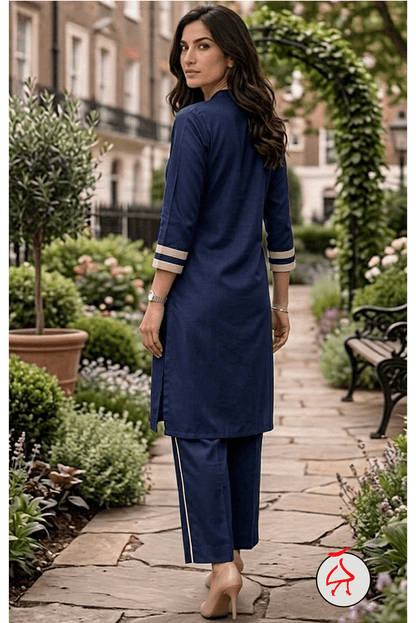 Anitaa Sporty Co-ord Indo World Navy Blue