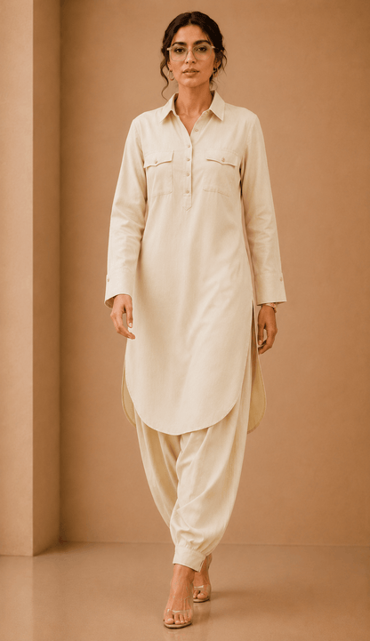 Saathiya Indo World – Women's Work Wear Ensemble in Cotton Viscose