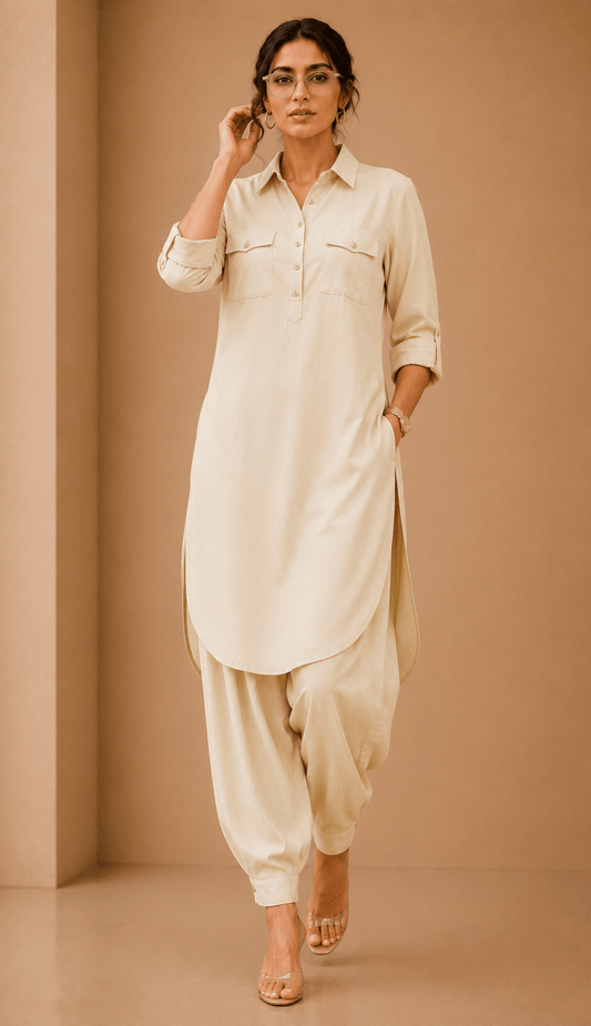 Saathiya Indo World – Women's Work Wear Ensemble in Cotton Viscose