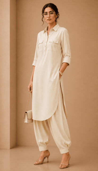 Saathiya Indo World – Women's Work Wear Ensemble in Cotton Viscose