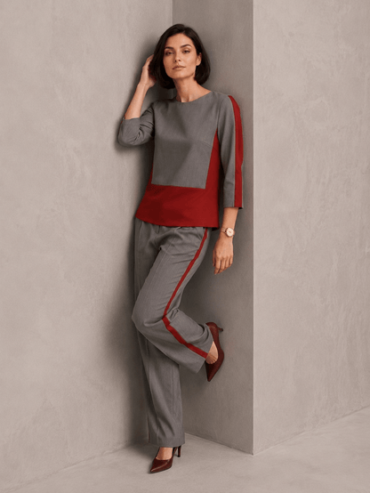 Susan España Blended Cotton Viscose 3/4 Sleeve Suit Set
