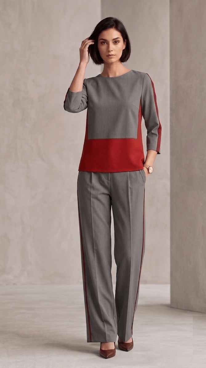 Susan España Blended Cotton Viscose 3/4 Sleeve Suit Set