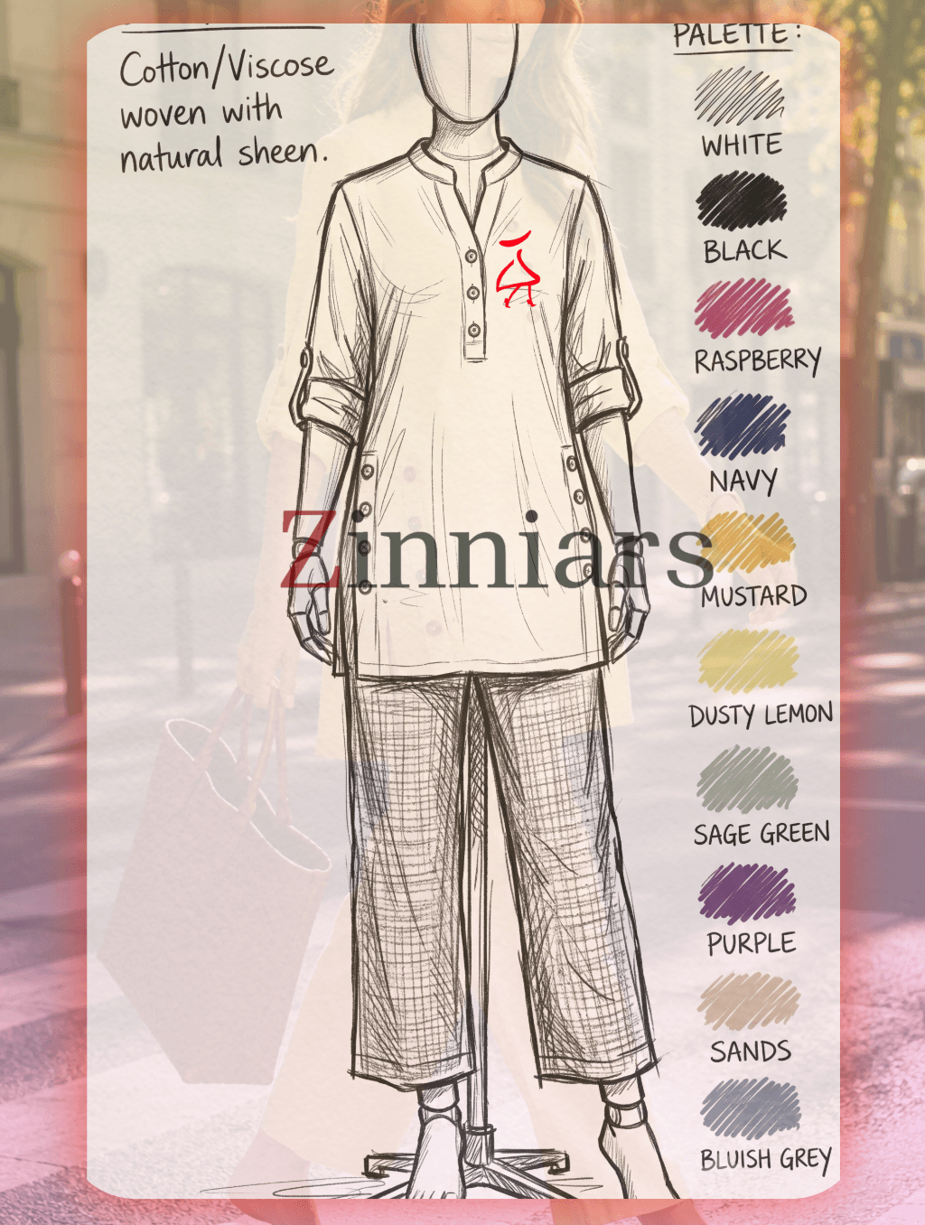 Samaira Raspberry Coord Set: Roll-Up Kurta & Pants