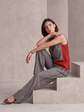 Susan España Blended Cotton Viscose Sleeve less Suit Set for Office Wear