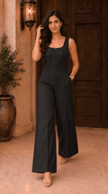 Innayat Black Zip-Up Jumpsuit | The One-Piece Edit