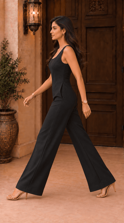 Innayat Black Zip-Up Jumpsuit | The One-Piece Edit