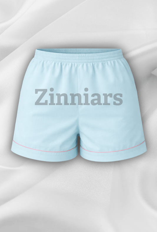 Gul | Sky Blue Cotton Satin Lounge Shorts for Women