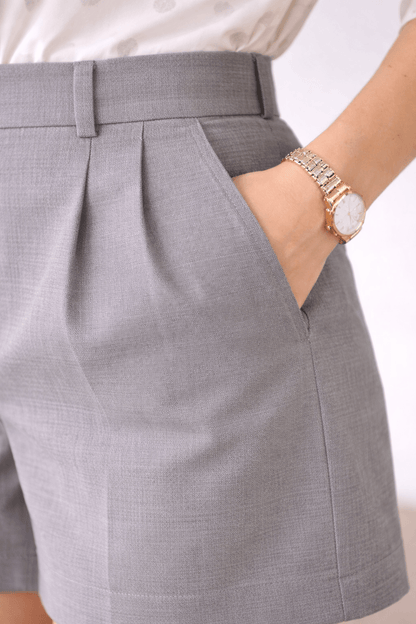 Ria | Cotton-Lycra Tailored Shorts for Women