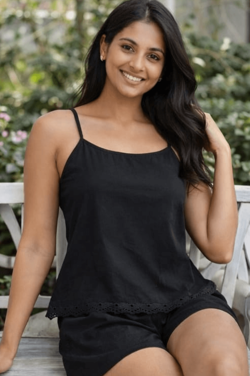 Aishwarya  Lace-Trim Cami & Shorts Co-ord Set for Women