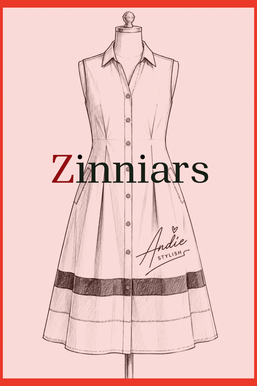 Angelina A-Line Midi Dress – Powder Pink Combo