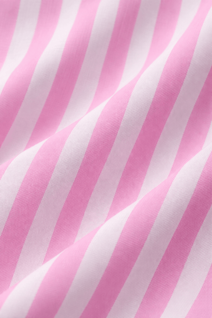 Zuri  Pink & White Striped Relaxed-Fit Shirt & Shorts Resort Set for Women