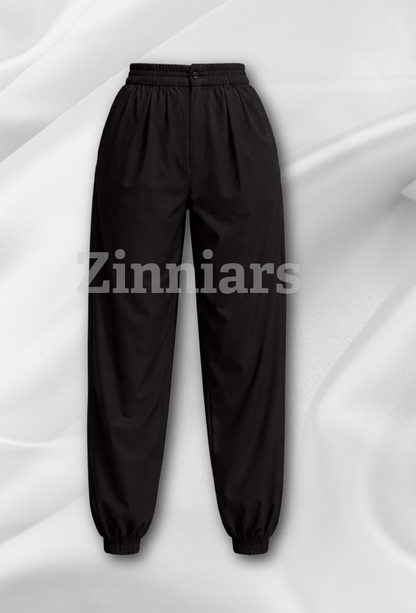 Mintr | Midnight Black Utility Balloon Cargos for Women