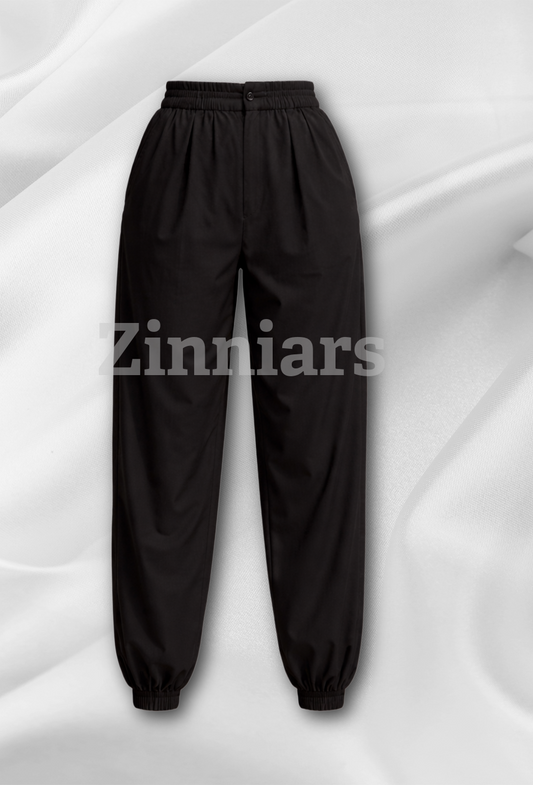 Mintr | Midnight Black Utility Balloon Cargos for Women